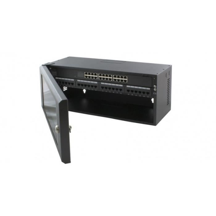 Coffret 19 4u Noir Mural Fixe Profondeur 300 Mm Prix Pas Cher Cdiscount