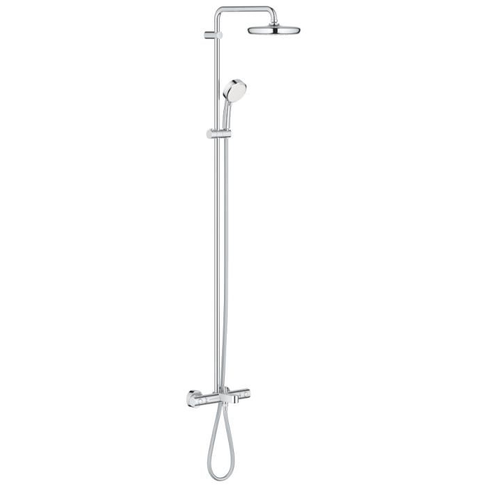 grohe colonne de douche avec mitigeur thermostatique bain douche tempesta cosmopolitan system 210 26223001 cdiscount bricolage