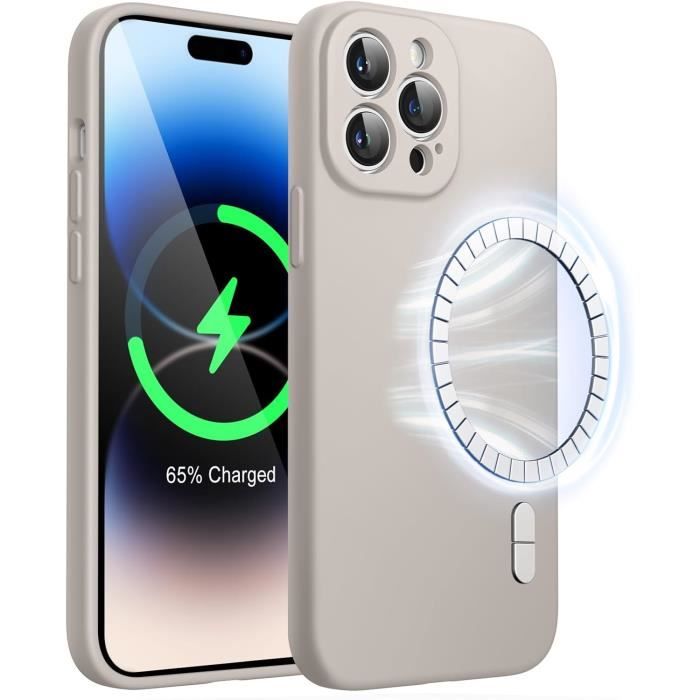 Coque Silicone Magnétique JETech Pour IPhone 17 Pro Max 6,9" - Compatible MagSafe - Toucher Doux, Protection Renforcée - Noir