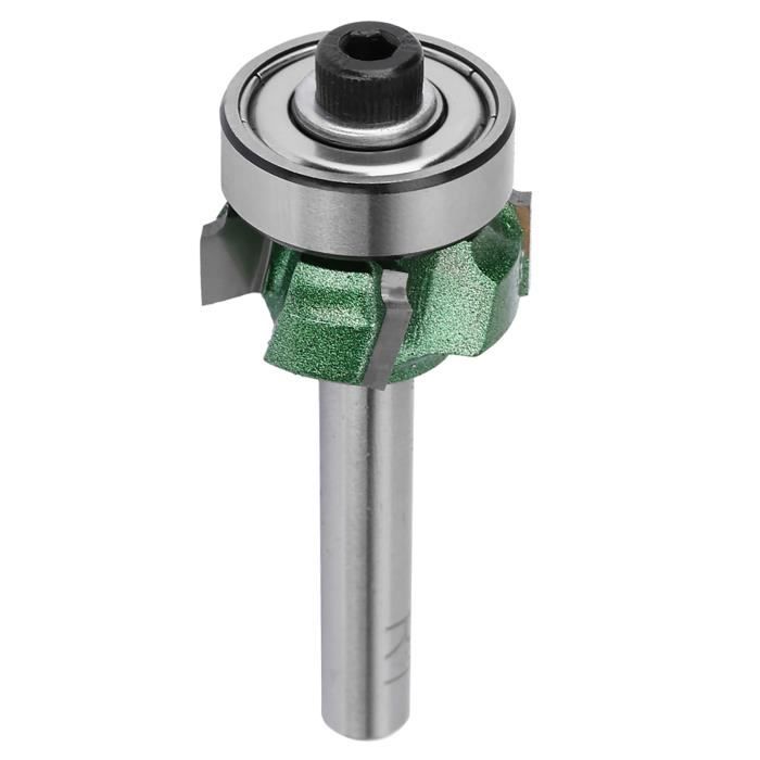 Freesmachine R1 / R2 / R3 houtbewerking frees 4 tanden trimmen cutter 1/4 schacht rand trimmer router bit hout rand ademen groovende tool Stijf lichaam (Cutting Edge Length : R2