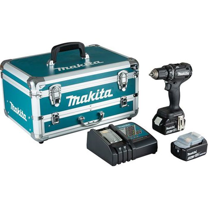Perceuse visseuse 18V avec accessoires + 2 batteries 5Ah + chargeur rapide + coffret MAKITA DDF485TX2B
