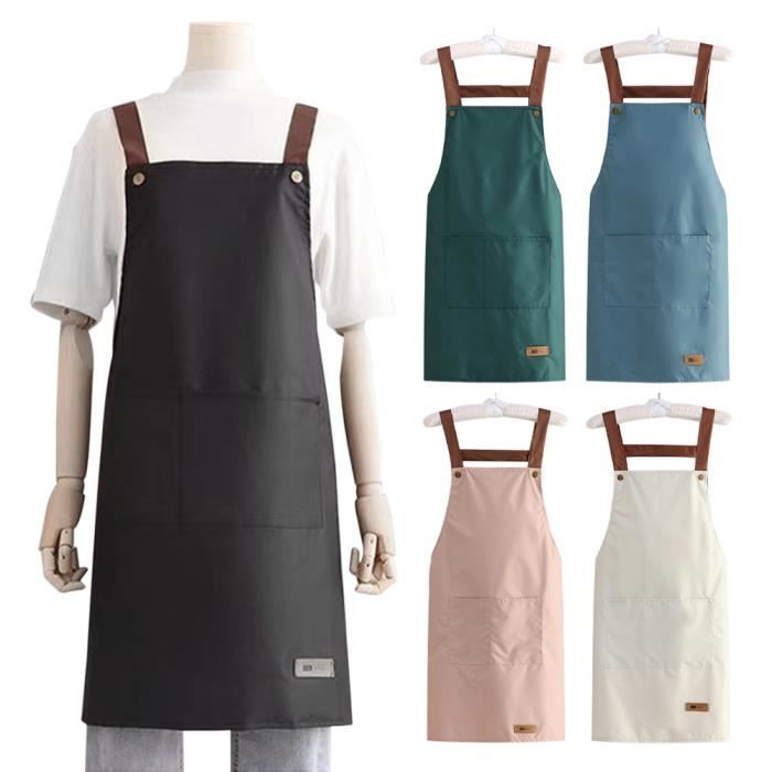Tablier De Cuisine Imperméable Oxford – 2 Poches, Col Réglable, Homme & Femme – Anti-taches & Fun
