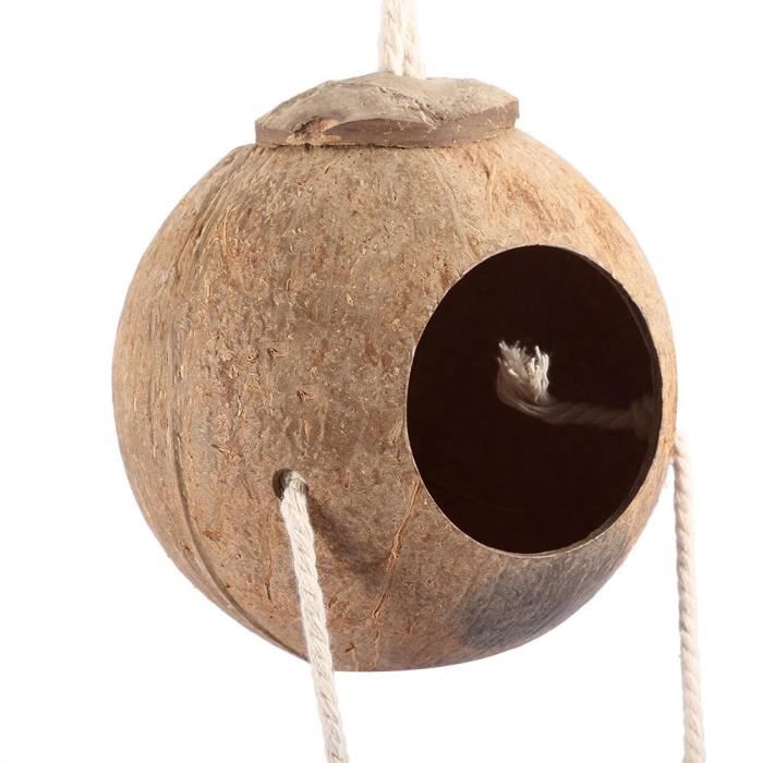 Meilleurs prix pour Maison pour oiseaux - MOTHINESSTO - Nid de perroquet - Coquille de noix naturelle - Durable - Intérieur