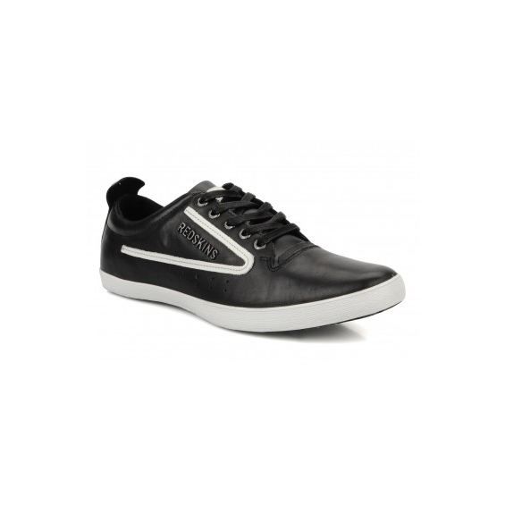 Redskins Baskets REDSKINS Unik Homme - Noir - Cuir - Lacets
