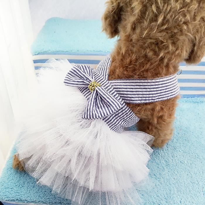 Bubble Jupe Stripe Lace Dress Robe De Chien Princesse Robes Pour Chien 726animaux Domestiques Achat Vente Robe Jupe Bubble Jupe Stripe Lace Dress Cdiscount