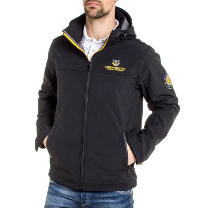 Veste Zippée Intégrale Castore, Noire, Taille L – Légère, Tissée, Homme – Idéal Sport
