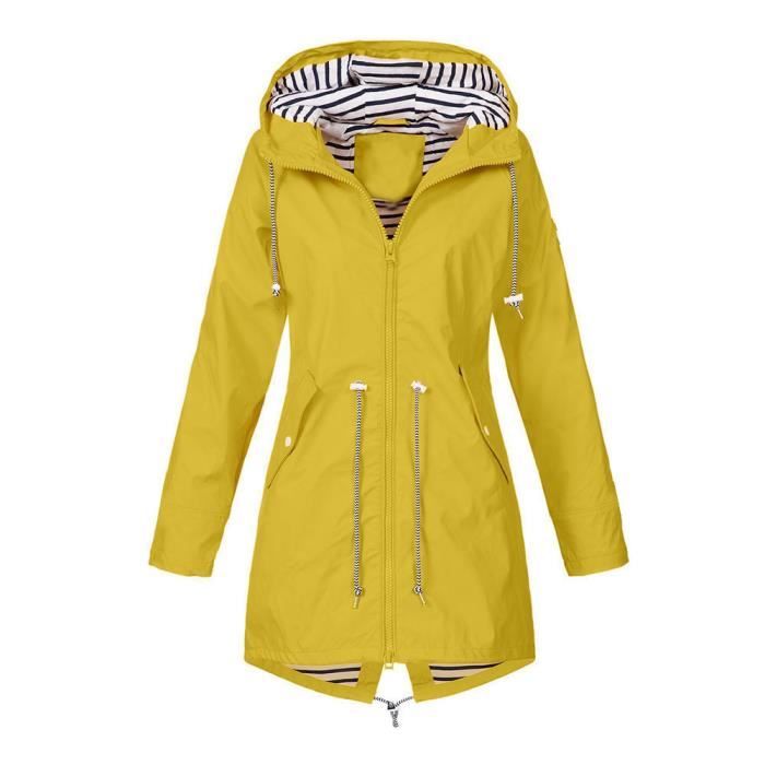 Veste de pluie jaune femme Clearance