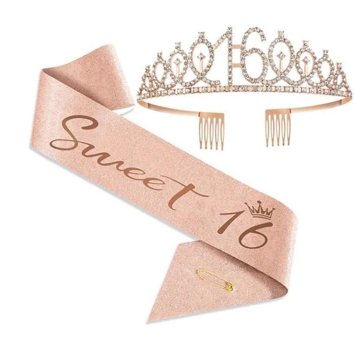 Couronne Et Ceinture Birthday Girl - Set Anniversaire Strass - Tout Âge