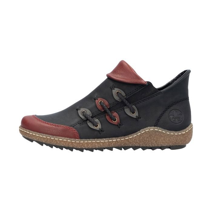 Rieker Basket Basse Cuir Rieker Smoke - Noir