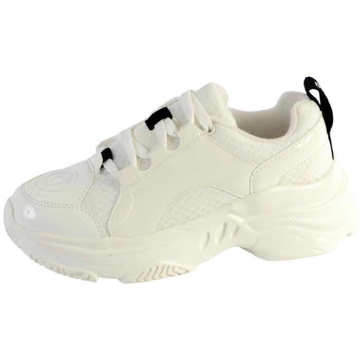 Basket Desigual - Sneaker Chunky - Femme - Blanc - Confort exceptionnel
