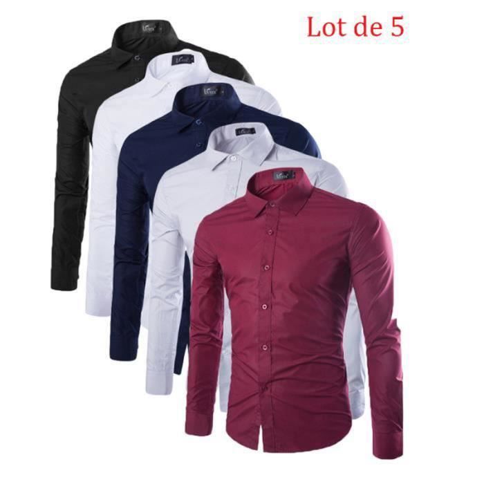 Chemise homme uni best sale