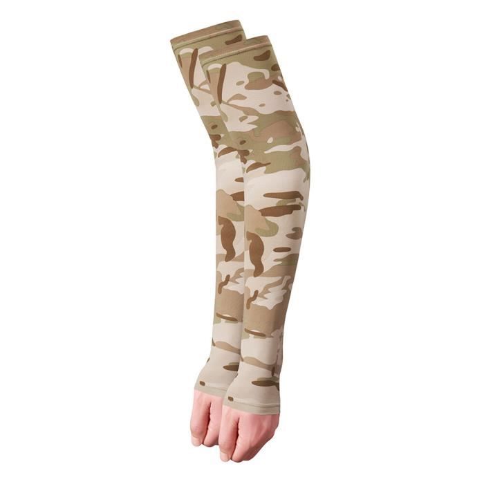 Manchons De Bras Camouflage UV - Protection Coude Et Avant-bras, Sport Outdoor - Taille Unique, Matière Stretch