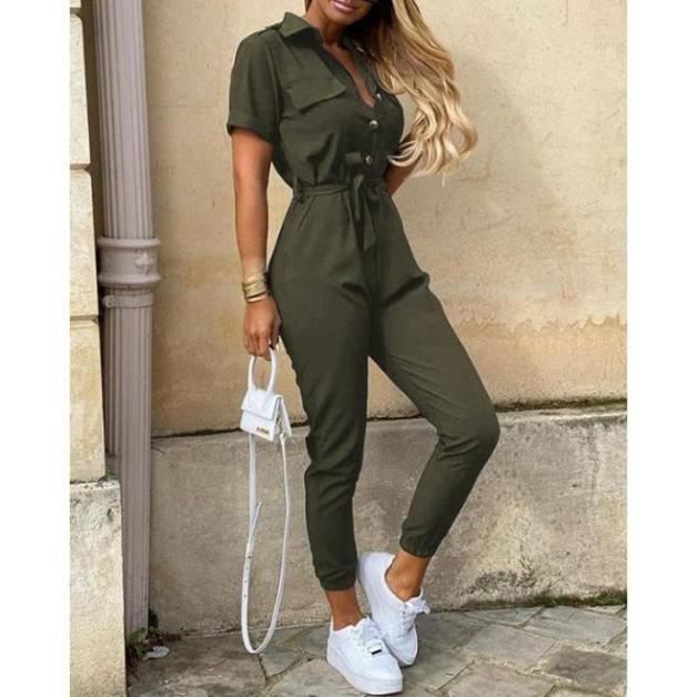 Pantalon femme casual et confortable cool Vert ZP
