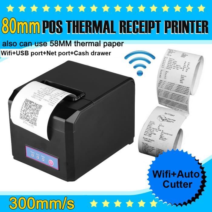 Excelvan - Impresora térmica de recibos, con Bluetooth, 80 mm, ESC/POS, para Android/iOS/Linux/Win 2000/Win 2003/Win XP/Win 7/Win 8/Win 8.1/Win 10, de color negro Excelvan - Impresora térmica de recibos, con Bluetooth, 80 mm, ESC/POS, para Android/iOS/Linux/Win 2000/Win 2003/Win XP/Win 7/Win 8/Win 8.1/Win 10, de color negro