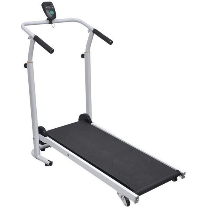 Mini Tapis roulant électrique Tapis de courseeCardio fitness multifonctions pliable 93 x 36 cm Noir