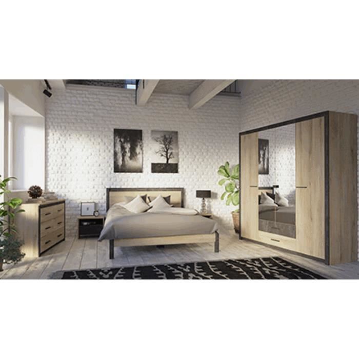 Chambre A Coucher Complete En Panneaux De Particules Chene
