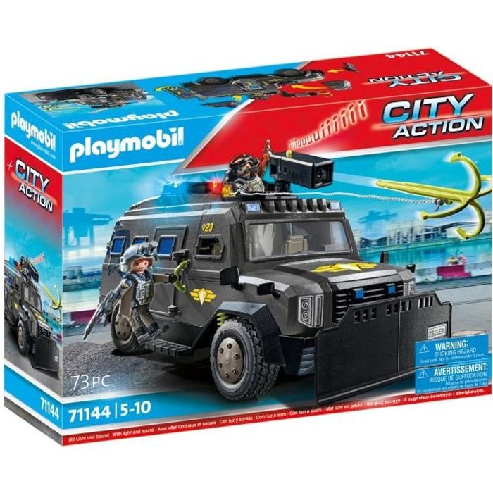 playmobil - véhicule d'intervention des forces spéciales - les policiers - city action- unité d'élite
