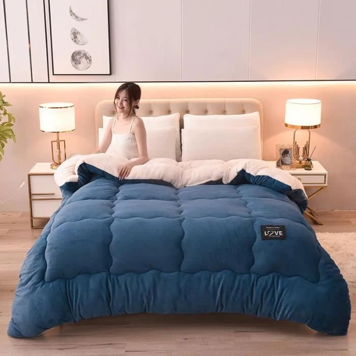 Couette Chaude Hiver 220x240 Cm 5 Kg - Double Face Polaire/douce, Réversible - 4