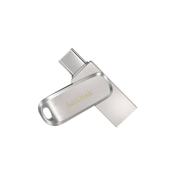 Clé USB - Sandisk - Ultra Dual Drive Luxe - 256 Go - USB-C - 150 Mo/s Clé USB - Sandisk - Ultra Dual Drive Luxe - 256 Go - USB-C - 150 Mo/s