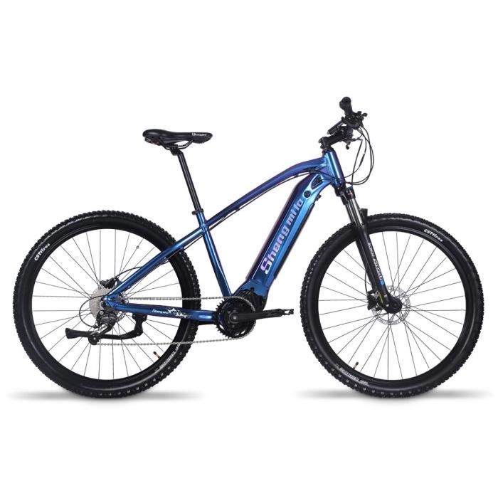 SML-100 Vélo électrique Adulte 27.5'' Shimano 7 vitesses - Frein hydraulique à huile --48V14AH- 250W - Moteur Bafang- bleu