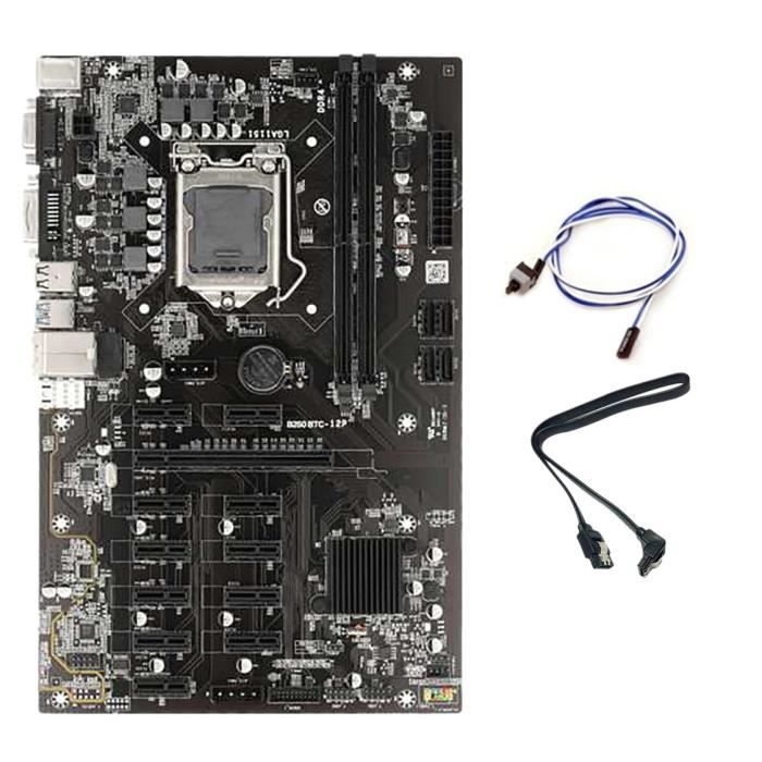 Carte Mère BTC T37 + 4 Go RAM – 8 Slots PCIe 16x Pour Mining