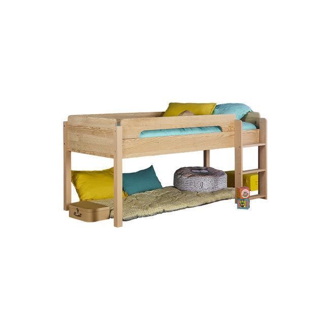 Pack Lit Mi Hauteur Avec Matelas Kaola Brut A Peindre 90x190 Cm Achat Vente Lit Mezzanine Pack Lit Mi Hauteur Avec Cdiscount