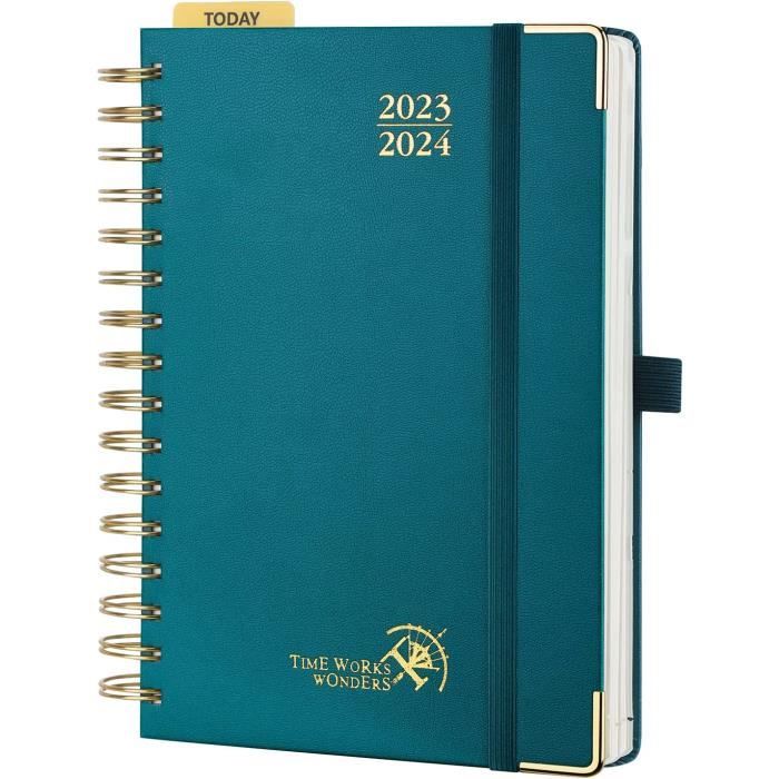 POPRUN Agenda 2023 2024 Journalier Scolaire Spirale 21,5x14,5cm, 1 Page par  Jour d'août 2023 à Juillet 2024 avec Couverture Rigi325 - Cdiscount  Beaux-Arts et Loisirs créatifs