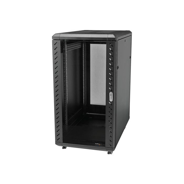 StarTech.com Armoire Rack Serveur 18U à 4 Montants Armoire Verrouillable 19 pour OrdinateurAVÉquipement IT Rack Réseau pour BureauDomicile avec Roulettes et Rails de Montage Ajustables Neuf - vue 3