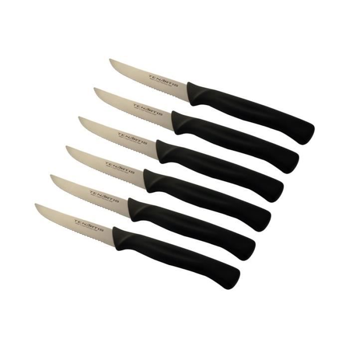 Set De 6 Couteaux A Steak Tenartis Fabrique En Italie Achat Vente Couteau De Cuisine Set De 6 Couteaux A Steak Cdiscount