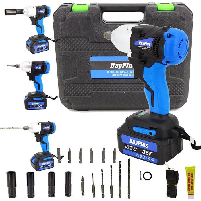 Visseuse Percussion Sans Fil Qiumin 1000nm 21v Visseuse Percussion QIUMIN 1000Nm - 2 Batteries 4Ah - 5 Douilles - 21V Sans Balais Kit Visseuse Avec Batteries 4Ah
