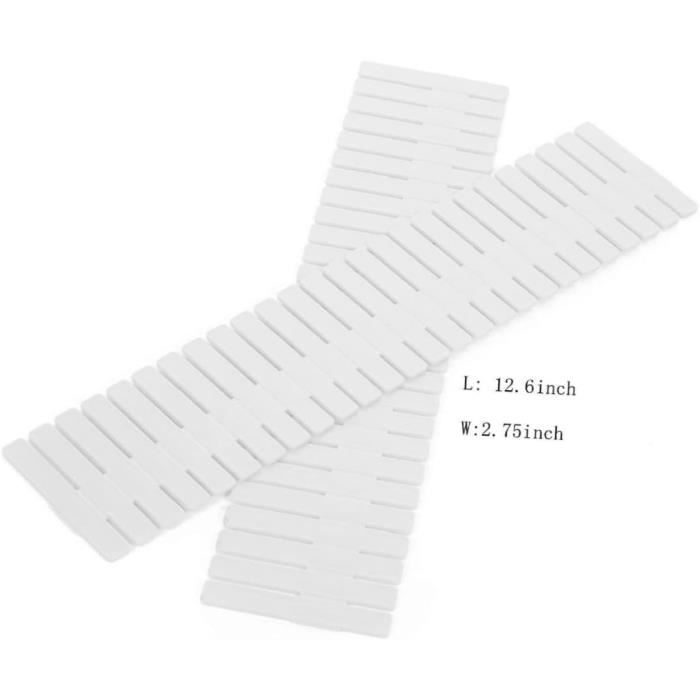 Organisateur De Tiroir En Plastique Nid D'abeille - Lot De 8, Gris - À Monter Soi-même, Modulable