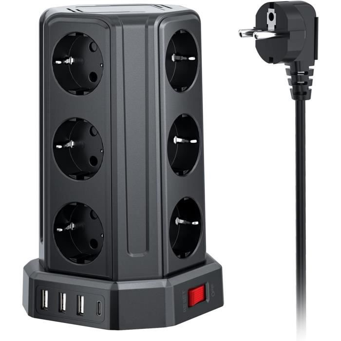 Multiprise électrique 5M Avec 12 Prises Et 4 Ports USB – Sameriver, Sécurité