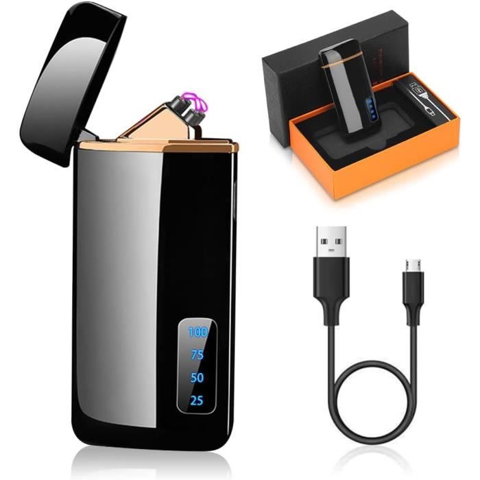 Briquet électrique USB Rechargeable - Sans Flamme, Résistant Au Vent - Cadeau Idéal Pour Papa