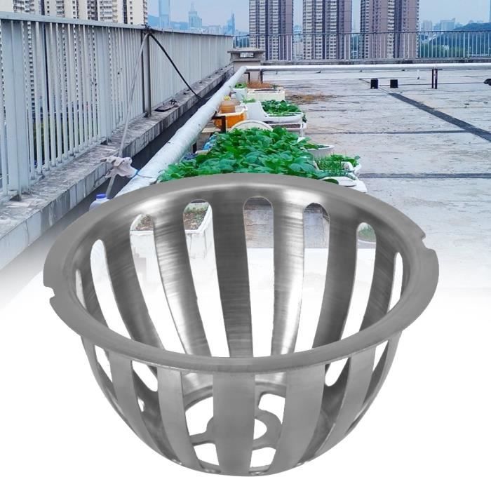 Drain De Sol 2 Pièces Acier Inoxydable Ronde Anti-Blocage 125mm - Pour Jardin Balcon Salle De Bain Toit