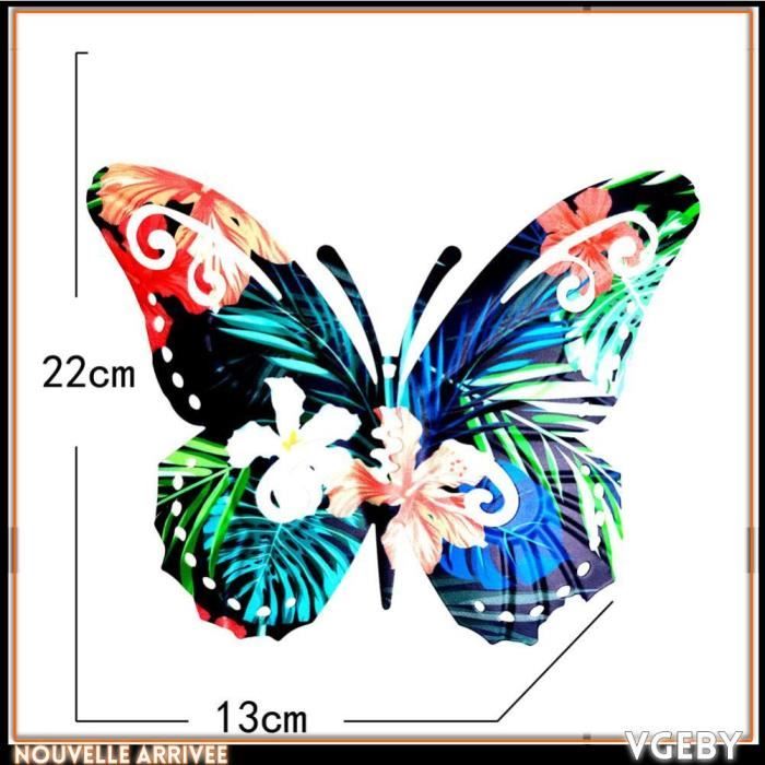 Décoration murale papillon à suspendre - Art mural papillon en métal