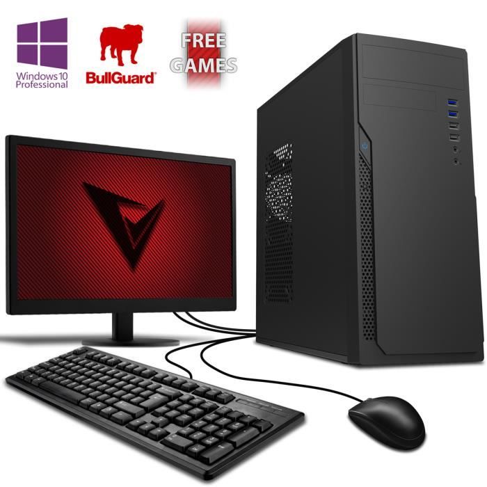 Top achat Ordinateur de bureau Vibox BX-10 PC Gamer avec 2 Jeux Gratuits, Win 10 Pro, WiFi, 22" Écran (4,0GHz Ryzen 4-Core CPU, Radeon Vega 8, 8GB RAM, 1TB HDD) pas cher