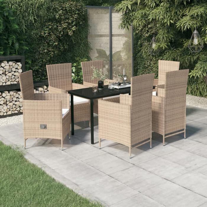 vidaXL Ensemble de salle à manger 7 pcs - vue 3