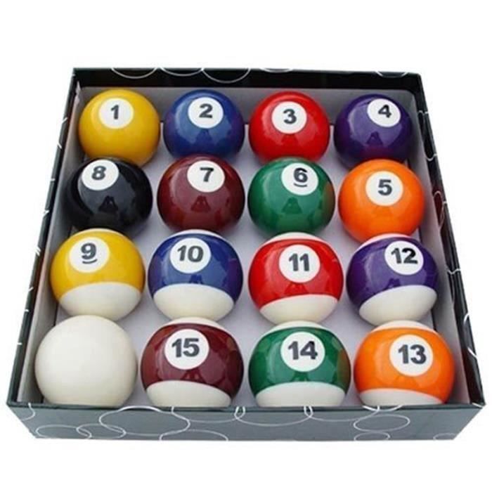 Keenso Boules de Billard 16 pi/èces Table de Billard pour Enfants Mini Boules de Billard en r/ésine 38mm Accessoires de Billard am/éricain