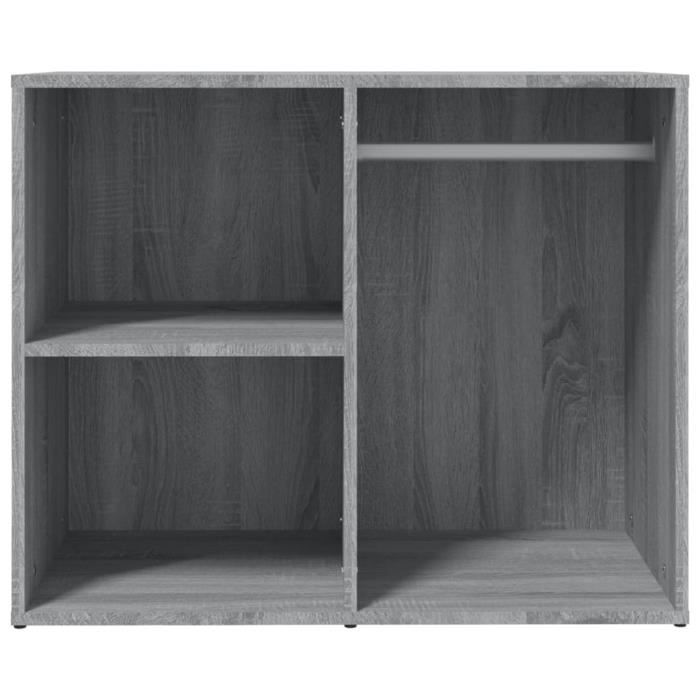 yosoo armoire de dressing sonoma gris 80x40x65 cm bois d'ingénierie ys002