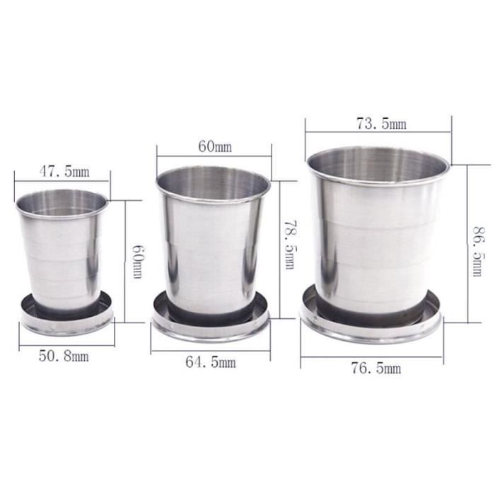 Honseadek Tasse de camping en titane avec poignée pliable, tasse à café