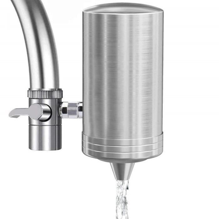 Comparer les prix de Filtre à eau du robinet en acier inoxydable 304, purificateur de robinet, élimine les impuretés, le chlore, l'eau de Javel, les ver
