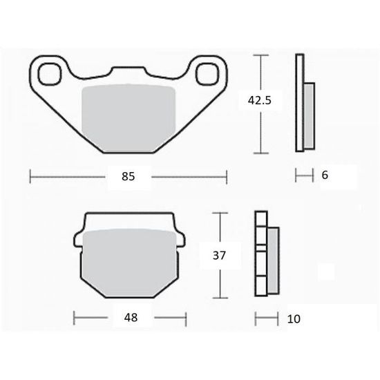 Plaquettes De Frein Avant Tecnium Pour Rieju Rs2 Matrix / AJP 2003-2008 - Matériau Organique