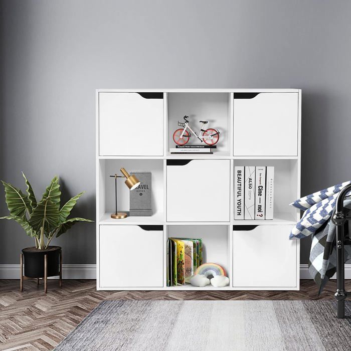 COSTWAY Bibliothèque Etagère Rangement Étagère de Livres en Forme