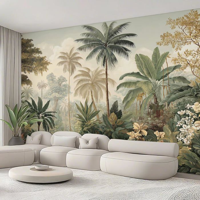 Papier Peint Jungle Papier Peint Panoramique Palmier Tropical Papiers ...