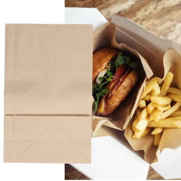 Sac en papier kraft Sac en papier alimentaire résistant à la déchirure