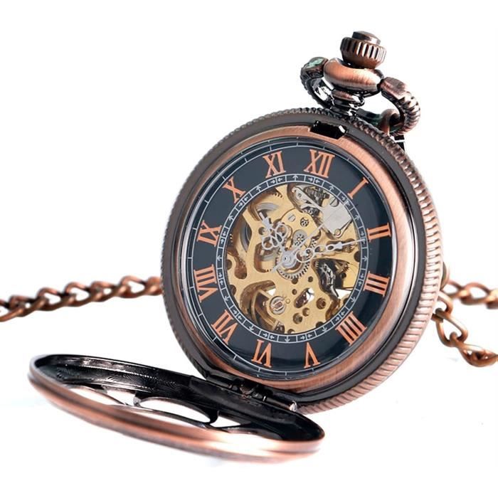 Montre a Gousset Belle bo te Fleurs Bracelet Steampunk Rose Or