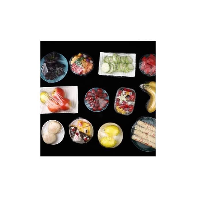Élastiques Couvercle En Plastique, 90 Pièce Couvertures Alimentaires
