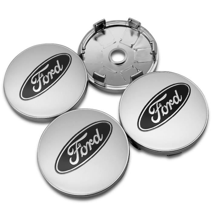 Moyeux de roue,Centre de roue de voiture avec emblème, 60mm, 4 pièces,  cache-moyeu, pour Ford Focus 2 MK2 FL - Type I set silver -B - Cdiscount  Auto