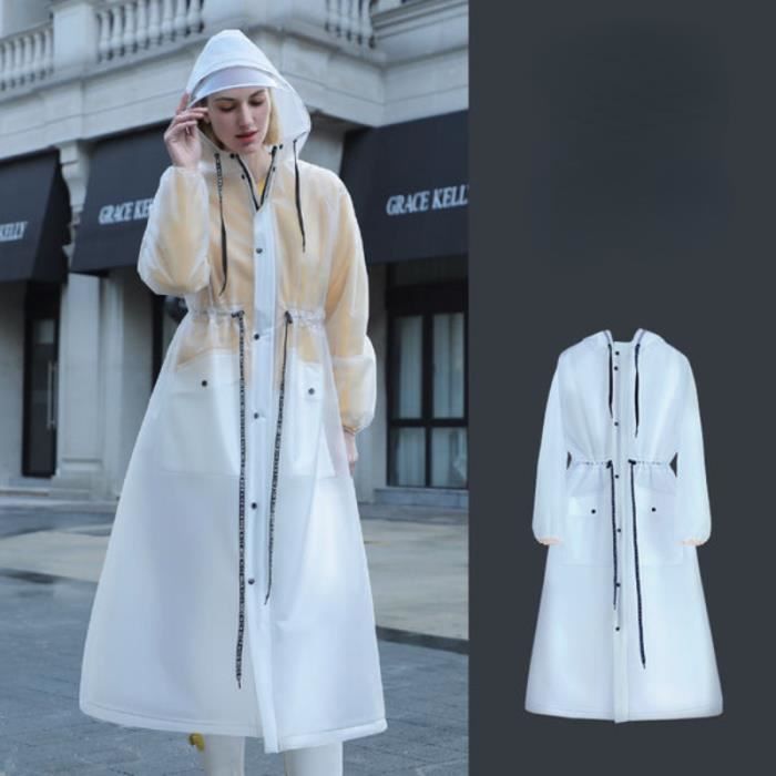 Couleur Rose taille XL 165 185CM Manteau de pluie Long et elegant pour homme et femme impermeable avec capu Cdiscount Bricolage