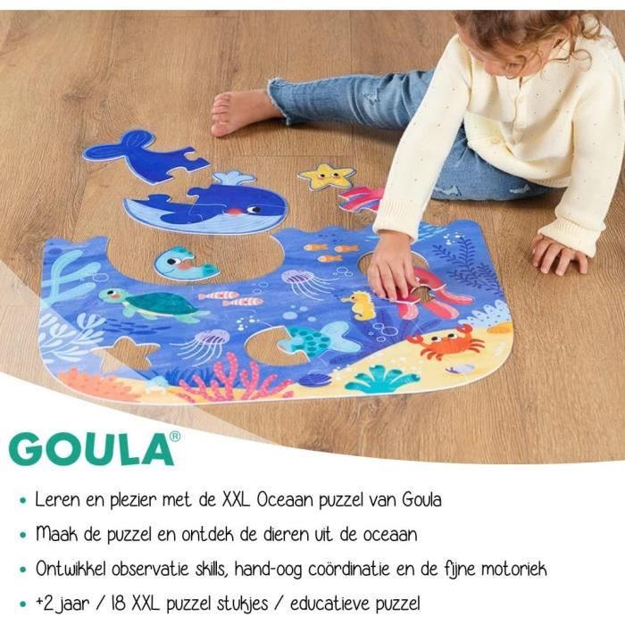 Puzzle XXL Oc an GOULA 4 l ments 60 x 52 cm Pour B b de 24 mois 2 ans